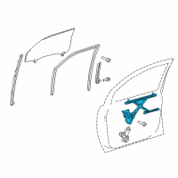 OEM 2013 Toyota Sienna Window Regulator Diagram - 69802-08020