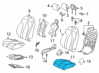 OEM Acura TLX Pad, Right Front Diagram - 81137-TGV-A21