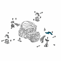 OEM 2020 Honda Pilot Bracket, Engine Mounting Base (Upper) (RR) Diagram - 50685-TG7-A00