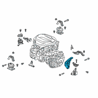 OEM 2019 Honda Pilot Bracket, RR. Engine Mounting Diagram - 50610-TZ5-A01