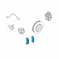 OEM 2007 Cadillac XLR Front Pads Diagram - 19152863