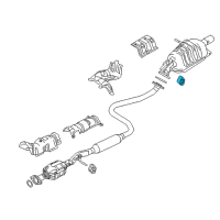 OEM 2018 Toyota Yaris iA Muffler Insulator Diagram - 17565-WB001