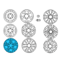OEM 2019 Toyota Tacoma Wheel, Alloy Diagram - 42611-04170
