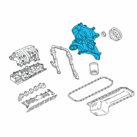 OEM 1996 Dodge Ram 3500 Timing Belt Cover Diagram - 53020971AB