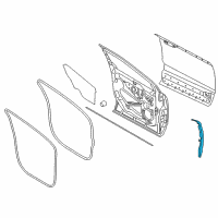 OEM 2016 Lincoln MKX Front Weatherstrip Diagram - KA1Z-5820521-A