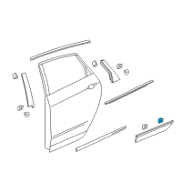 OEM Cadillac XT5 Center Molding Diagram - 23201828