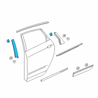 OEM 2019 Cadillac XT5 Front Applique Diagram - 23363735