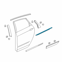 OEM 2020 Cadillac XT5 Belt Molding Diagram - 84365520