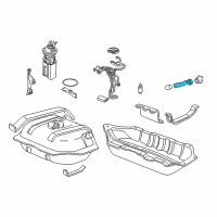 OEM 2002 Chevrolet Blazer Pipe Asm-Fuel Tank Filler Diagram - 15716178