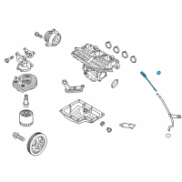 OEM Hyundai Elantra Oil Level Gauge Rod Assembly Diagram - 26611-03801