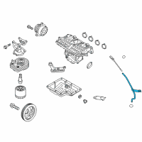 OEM Hyundai Elantra Oil Level Gauge Guide Diagram - 26612-03801