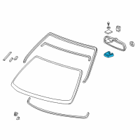 OEM 1994 Honda Accord Cover, Stay *NH220L* (Donnelly) (CLEAR GRAY) Diagram - 76408-SH1-A01ZK
