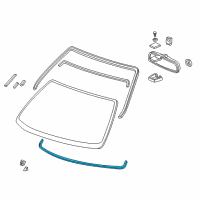 OEM 1997 Honda Civic Rubber B, FR. Windshield Dam Diagram - 73126-SR3-000