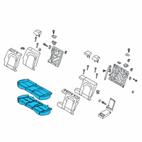 OEM 2021 Hyundai Kona Electric Cushion Assembly-RR Seat Diagram - 89100-K4100-SVE