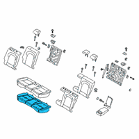 OEM 2021 Hyundai Kona Electric Frame & Pad Assembly-RR Seat CUSH Diagram - 89150-K4000