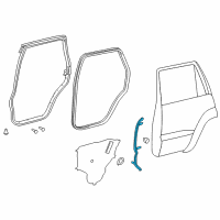 OEM 2015 Lexus LX570 Weatherstrip, Rear Door, No.3 LH Diagram - 67896-60030