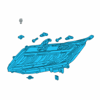 OEM 2019 Honda Odyssey Headlight Assembly, Driver Side Diagram - 33150-THR-A21