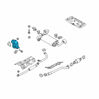 OEM 2010 Hyundai Genesis Coupe Exhaust Manifold Catalytic Assembly Diagram - 28510-2C450