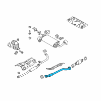 OEM Hyundai Genesis Coupe Front Muffler Assembly Diagram - 28610-2M100