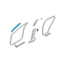 OEM 2008 Infiniti FX45 Garnish Assy-Front Pillar, RH Diagram - 76911-CZ76B