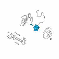 OEM 2012 Nissan Versa Hub Assembly-Road Wheel, Front Diagram - 40202-EM30C