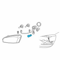 OEM Chevrolet Malibu Run Lamp Bulb Diagram - 22729207