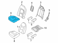 OEM 2010 Ford E-350 Super Duty Seat Cushion Pad Diagram - 9C2Z-15632A22-A