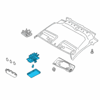 OEM 2013 Nissan NV200 Room Lamp Assy-Luggage Diagram - 26490-VW10A