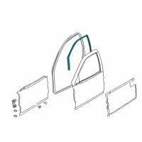 OEM Saturn LS2 Weatherstrip Asm, Front Side Door Window Diagram - 22694708