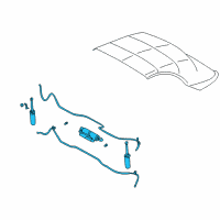 OEM Ford Thunderbird Lifter Diagram - 1W6Z-7650600-AA