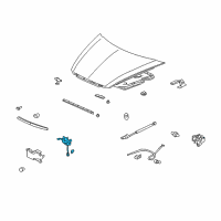 OEM Acura TL Lock Assembly, Hood Diagram - 74120-SEP-A01