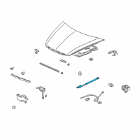 OEM Acura Stay Assembly, Passenger Side Hood Opener Diagram - 74145-SEP-H01