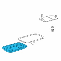 OEM Cadillac SRX Pan Kit, Automatic Transmission Fluid Diagram - 96043177