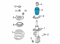 OEM 2020 Hyundai Sonata Cover-FR Suspension STRUT Dust Diagram - 54625-L1000