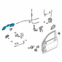 OEM 2008 Acura TSX Handle Assembly, Left Front Door (Outer) (Nighthawk Black Pearl) Diagram - 72180-SEC-A01ZD