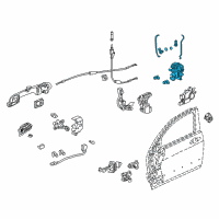 OEM Acura TSX Lock Assembly, Right Front Door Diagram - 72112-SEA-G01