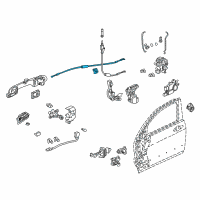 OEM Acura Cable, Left Front Inside Handle Diagram - 72171-SEA-023