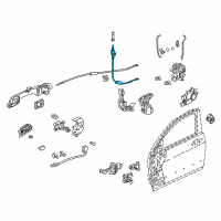 OEM Acura TSX Cable, Left Front Door Lock Diagram - 72173-SEA-013