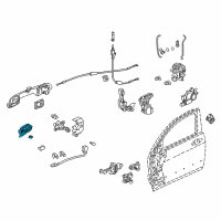 OEM Acura Handle Set, Driver Side Inside (Graphite Black) Diagram - 72161-SEC-A11ZA