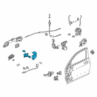 OEM 2004 Acura TSX Cylinder Set, Driver Side Door Diagram - 72181-SEC-A01