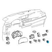 OEM 2017 Lexus ES300h Switch Assembly, Luggage Diagram - 84840-33111