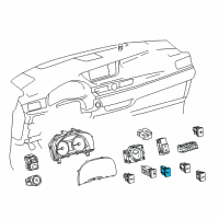 OEM 2014 Lexus ES350 Switch, Auto High Beam Diagram - 84153-33020