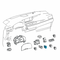 OEM 2013 Lexus ES350 Switch, Auto High Beam Diagram - 84153-33010