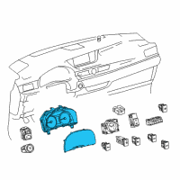 OEM 2016 Lexus ES350 Meter Assy, Combination Diagram - 83800-33N80