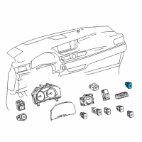 OEM 2014 Lexus ES300h Switch, Fuel Lid Opener Diagram - 84841-33021