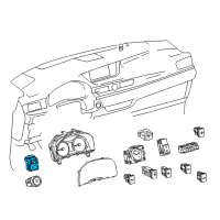 OEM Lexus Switch, Outer Mirror Diagram - 84872-33010