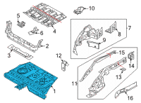 OEM 2022 BMW 228i xDrive Gran Coupe FLOOR PANEL, REAR Diagram - 41-00-7-955-514