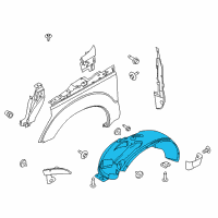 OEM 2015 Ford F-350 Super Duty Fender Liner Diagram - BC3Z-16055-A