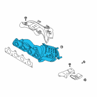 OEM 2019 Hyundai Accent Exhaust Manifold Catalytic Assembly Diagram - 28500-2BSNA