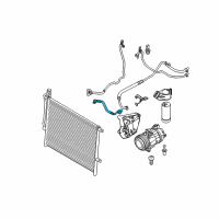 OEM BMW Z4 Pressure Hose, Compressor-Condenser Diagram - 64-50-6-950-780